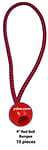 9" (10 pieces) Red Premium Quality Ball Bungee - MBRM-10